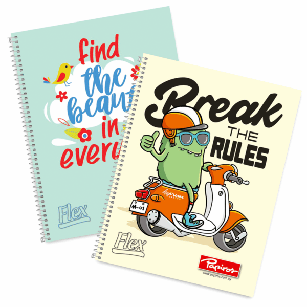 Cuaderno Papiros Flex con Espiral 48 hojas