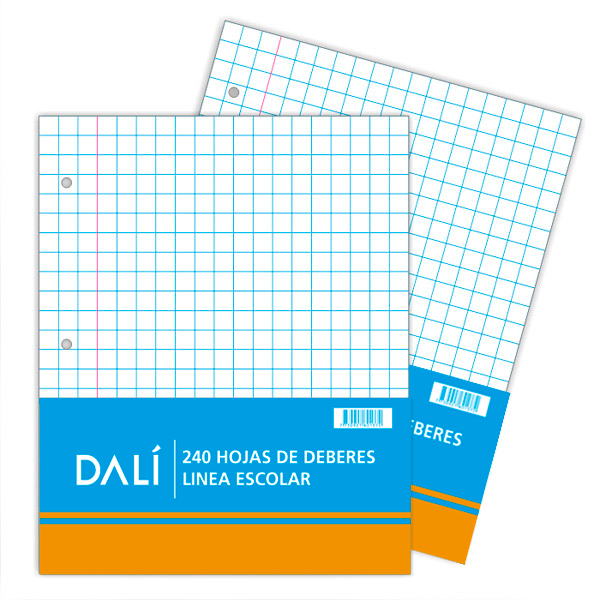 Hojas de Deberes Centimetradas x240 hojas DALI