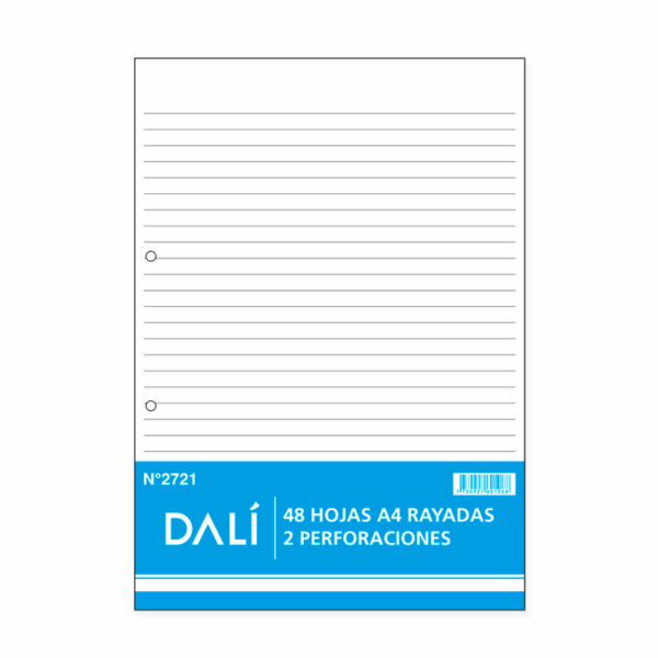Hojas A4 Rayadas para Archivador DALI x48